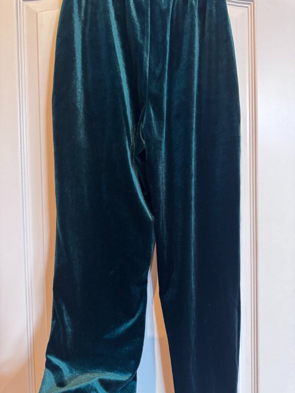 Skies Are Blue NWT Emerald Green Velvet Jogger Pants XS - Picture 7 of 8